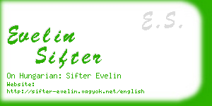 evelin sifter business card